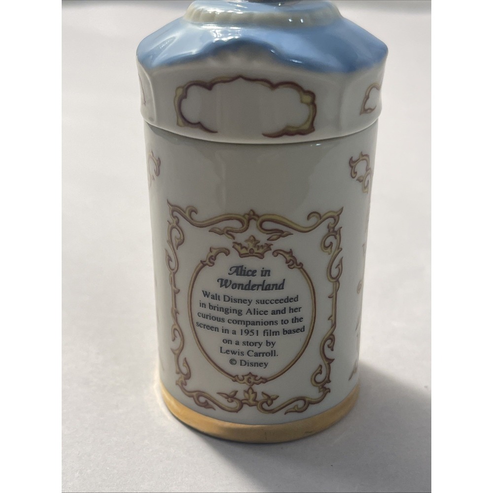 Walt Disney Spice Jar Collection Alice Wonderland Mint Jar 1995 Lenox Porcelain - Picture 6 of 14